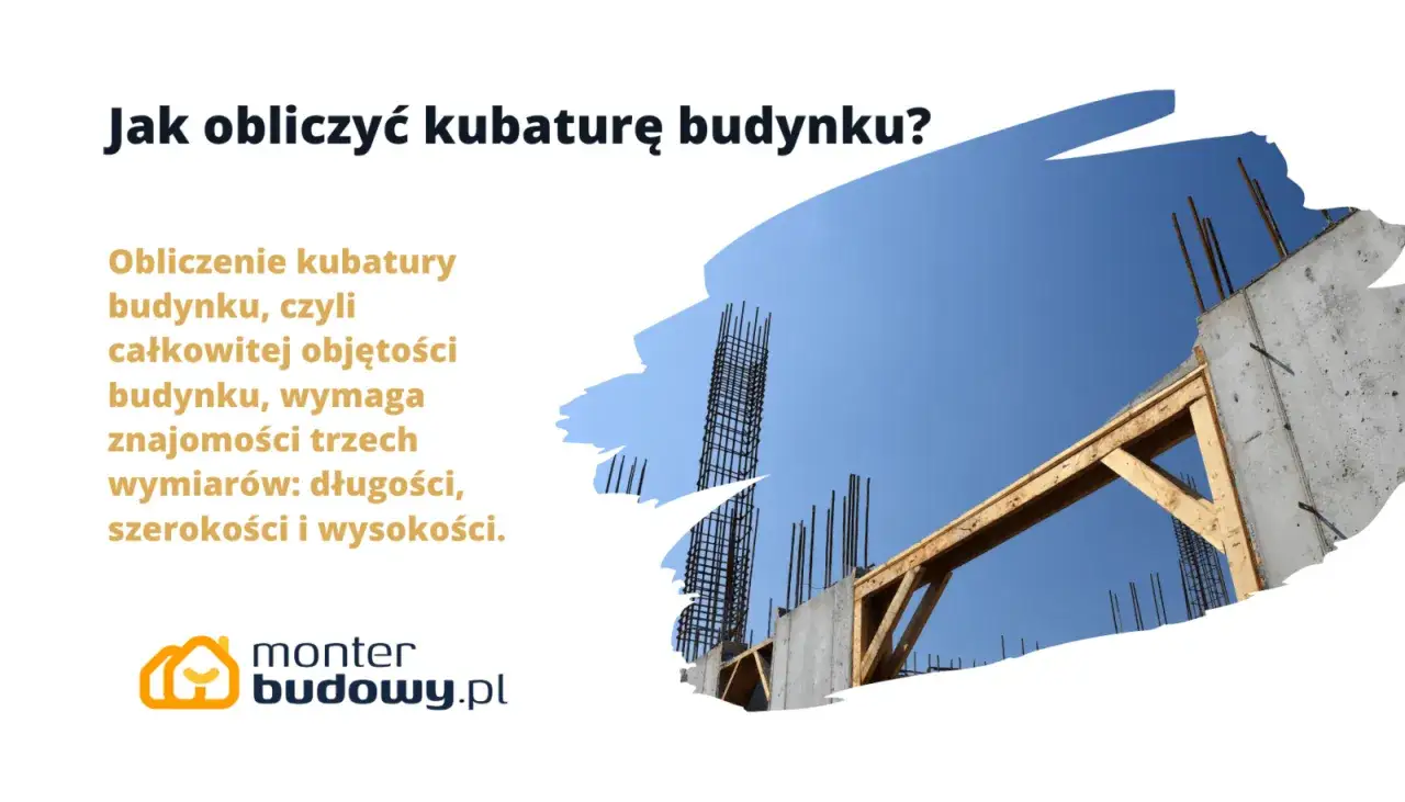 Obliczanie kubatury budynku wymaga znajomości jego wymiarów. Widoczna konstrukcja betonowa i drewniana szalówka zapowiadają budowę.