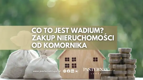 Dwa worki z pieniędzmi, drewniany domek i stos monet. Co to jest wadium przy zakupie nieruchomości od komornika?